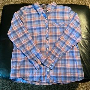 Eddie Bauer Women’s XL Classic Fit Plaid Long Sleeve Shirt.
